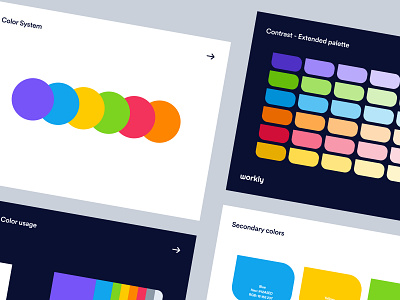 Workly - Color System app balance branding color colorful colors palette contrast dashboard design system interface design product design scheme style guide tool ui user experience ux web web design
