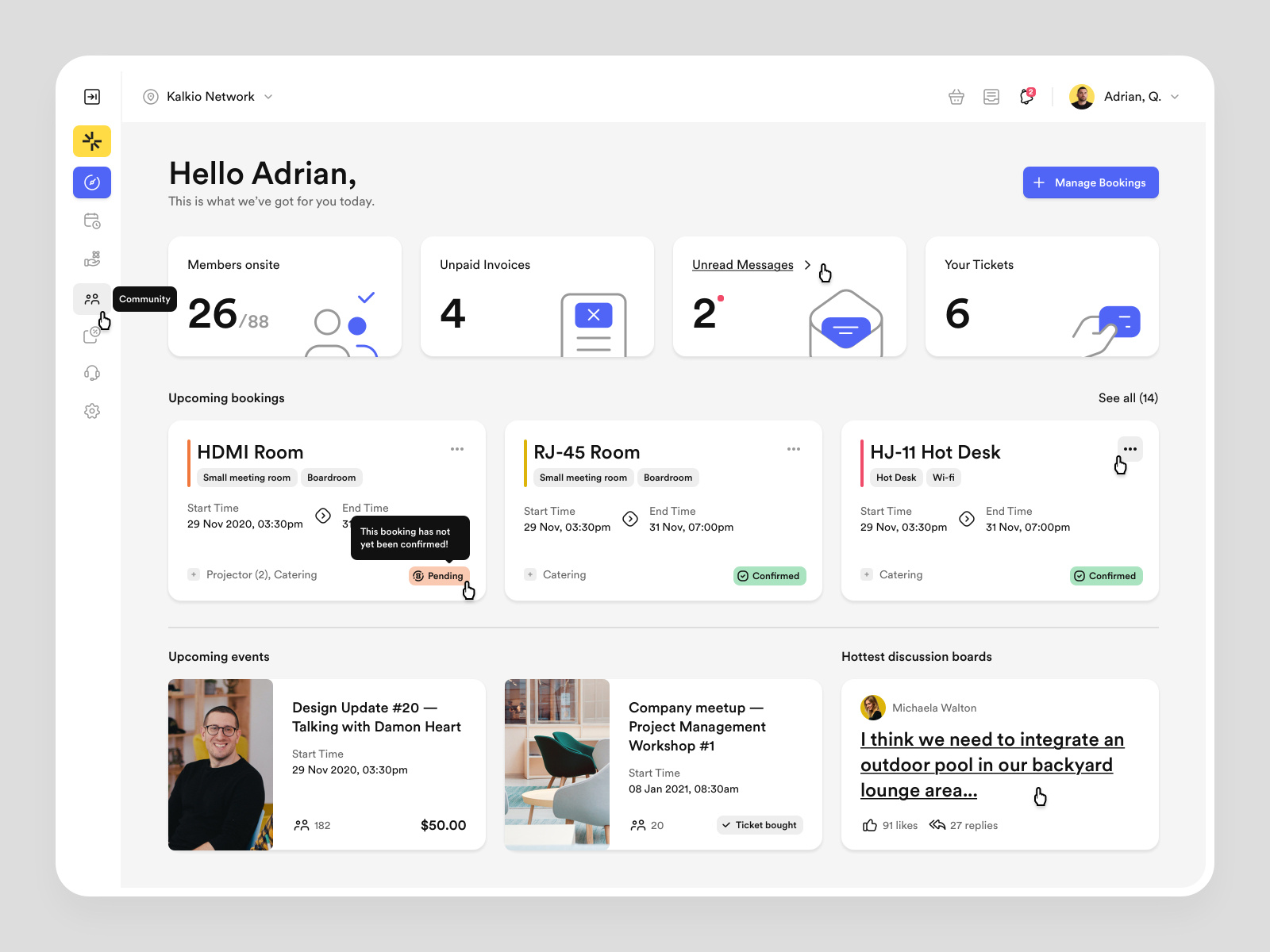 Nexudus - Dashboard