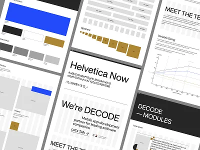 DECODE - Design System branding buttons cms colors components design system development grid guide headings indent layouts logo modules sections spacings systemic design typography visual identity