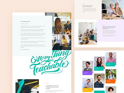 Teachable - About us about us clean design experience teachable user ux web website