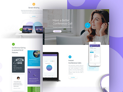CC - Homepage WIP - Part 2 b2c business clean conference design homepage landing page ui ux web website