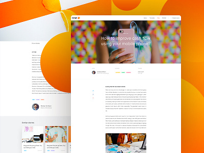 Surge - Blog Post blog clean design homepage landing modern page post ux web website