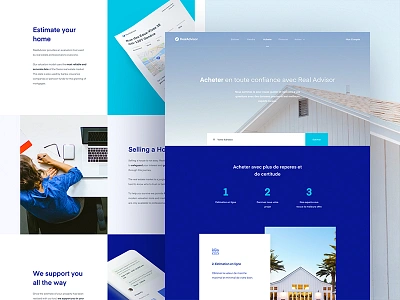 Real Advisor - Lander WIP #2 design home houses landing page property real estate search ux web design website