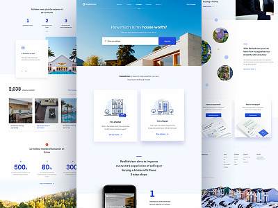 Real Advisor - Home design experience home landing page property real estate user ux web website