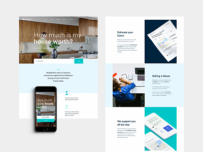 Real Advisor - Home - ColorScheme #3 app design house lander mobile property real estate responsive ui ux web website