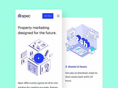 Spec - Mobile app design illustrations mobile property real estate responsive ui ux web website