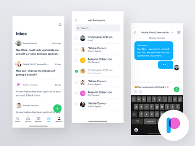 Patch iOS - Messaging app app design chat dashboard experience inbox interface ios messaging mobile app ui ui design user user experience user interface ux ux design