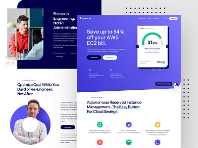 ProsperOps - Homepage Exploration #2 branding chart dashboard data design experience icons illustrations interface logo ui uidesign user ux uxdesign web website