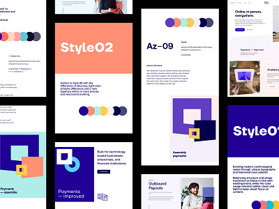 Assembly Payments - Style Explorations app art direction branding colors design design system mockups palette scheme style guide typography ui ui kit user experience user interface ux web website