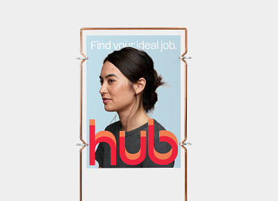 TheHub - Poster Exploration brand branding colors icon logo logotype mark marketing mockup poster strategy typography word