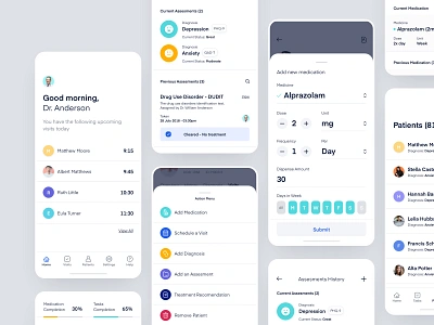 M - Mobile App app application dashboard design doctors health healthcare ios iphonex medical mobile patients product design schedule ui user experience user interface ux web web design