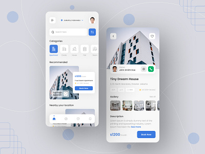 Home Rent Mobile App Design apartment app design app ui app ui design clean home home rent home rent app house rent app housing minimal mobile app properties property real e state ui ui design ui ux ux design