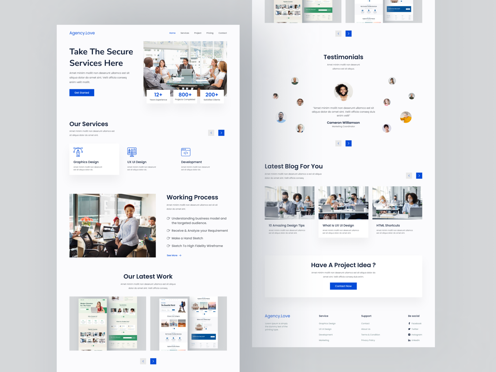 Digital Agency Landing Page Design by Nur Alam on Dribbble