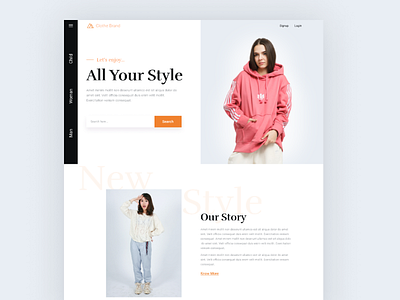 E-commerce Landing Page Design branding design e commerce e commerce design fashion app fashion brand landing page minimal minimalist online store product design shop ui ux web web app web design web ui website website design