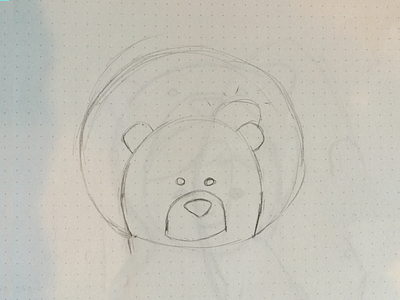 Logo Sketch bear day drawing grid illustrate paper pencil sketch sketching