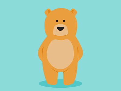 Character Color animal bear golden grizzly illustration illustrator turquoise