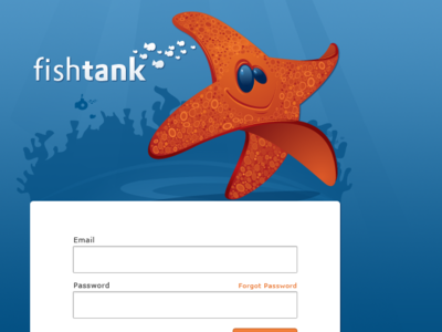 Fishtank Sign-In fish logo ocean sign in starfish water