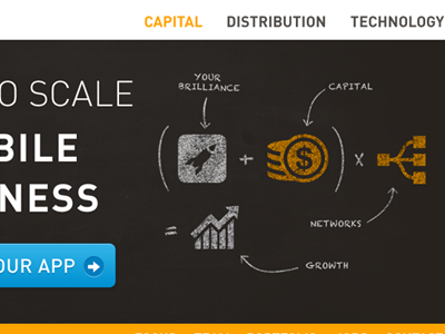 Kii Capital Home Page clean clear home page pitch simple symbols