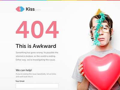 Page Does not Exist 404 awkward error heart kiss love nerd no page spectrum