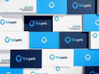 TskYeti Business Cards branding business card business card mockup logo logo design yeti yeti logo