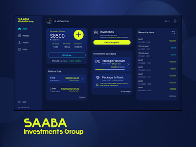 Crypto Investment App app application crypto cryptocurrency cryptocurrency wallet cryptowallet dashboard design finance interface investment ui uiux design ux wallet