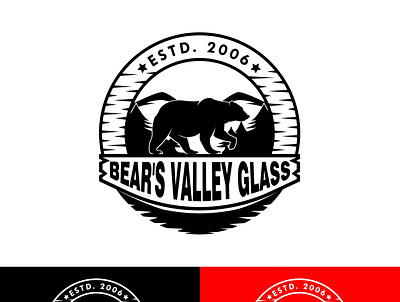 Bears valley glass design logo