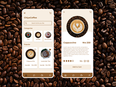 ChiyaCoffee app coffee design ui