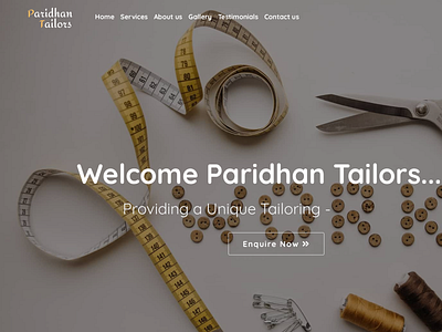 Paridhan Tailors ajax api codeigniter css custom software design figma home page html inventory jquery mobile design php psd to html responsive design website design website development xd to html