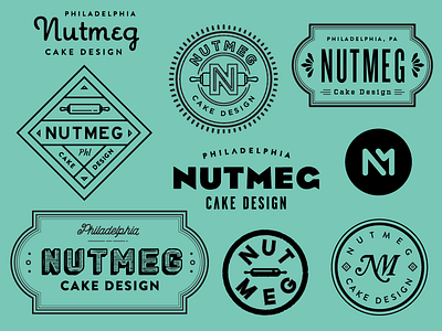 Unused Concepts bakery branding cake concepts illustration layout logo typography wip