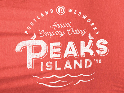 PWW Company Outing company illustration maine outing summer t shirt type typography web