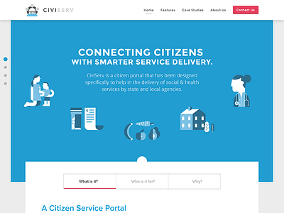 CIVISERV health minimal ui vector website welfare