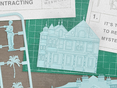 Winchester Mystery House blog house illustration instructions kit model post texture vector winchester