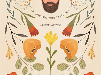 Henri Matisse digital floral flowers gouache henri matisse painting photoshop quote spring texture