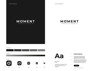 Logo for Photo Studio MOMENT brand design brand indentity brandbook branding creative design creative logo design identity logo