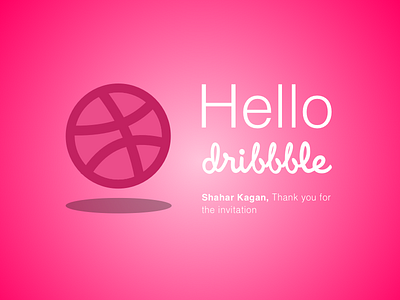 Hello Dribbble! dribbble first shot hello