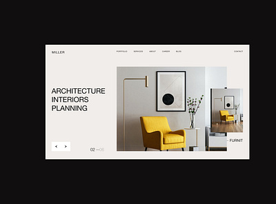 Miller -Homepage architecture design ui ux
