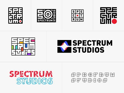 Spectrum Studios branding logo music sound soundwave type typedesign typography typography art