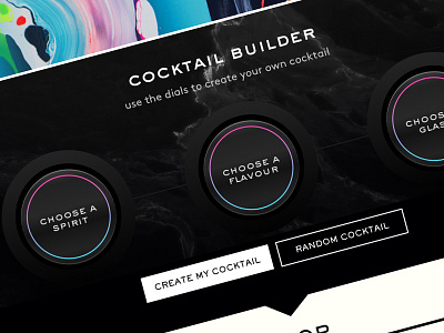 Cocktail Builder Interface principle sketch ui design ux design visual design