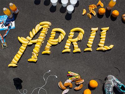 April Cover Photo april food type hand lettering marathon nashville redpepper running typography