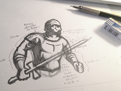 Nolensville Knights Refined Sketch illustration knight logo medieval process sketch sports wip