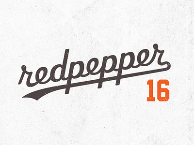 Pepperpalooza 2016 wordmark baseball hand lettering jersey script sports branding type uniform