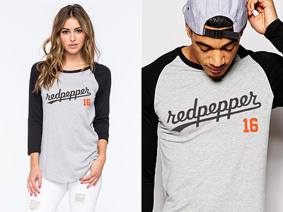 Pepperpalooza 2016 Tees baseball branding hand lettering logo raglan redpepper script sports t shirt t-shirt tee