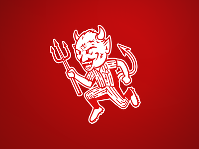 Screamin' Delta Demons baseball devil logo sports design team