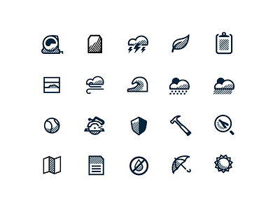 Halftone Icon Set