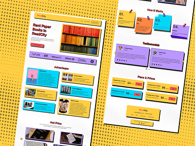 ReadCity design landing page ui ux web