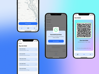 E-ticket App design ios mobile ui ux