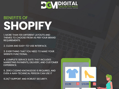 Benefit of shopify design digital marketing social media website design