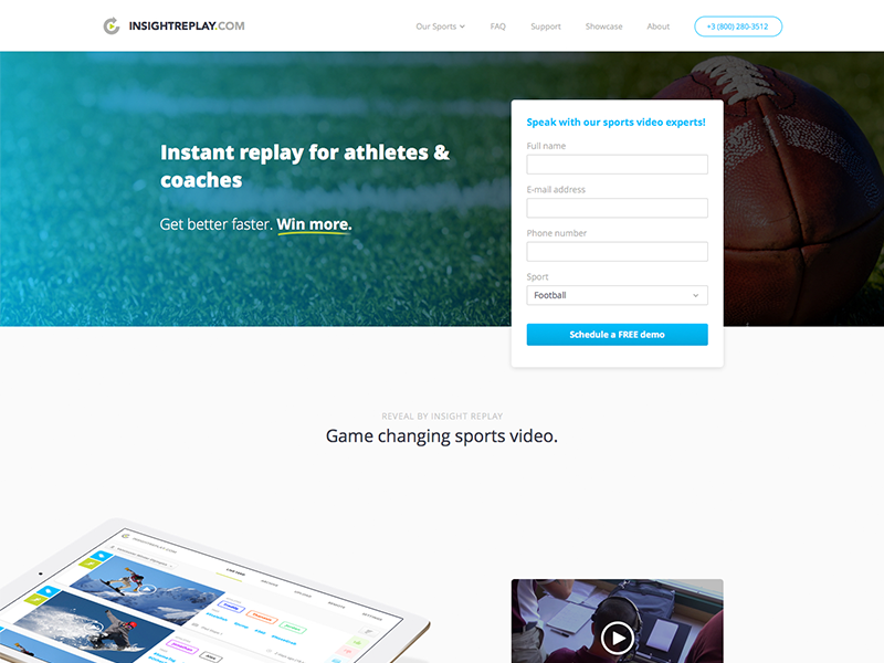 InsightReplay clean opensans sketch landing page
