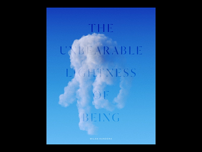 The Unbearable Lightness of Being 3d 3d artist animation book cover cinema 4d design graphic design houdini motion design motion graphics octane render redshift typogaphy