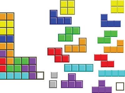 Tetris branding design illustration logo
